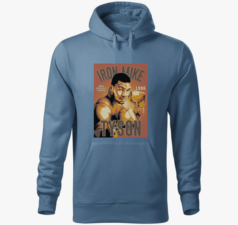 Iron Mike kapucnis pulóver — Farmerkék