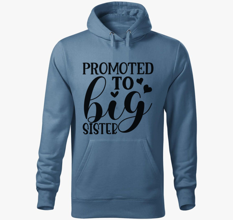 Big Sister kapucnis pulóver — Farmerkék