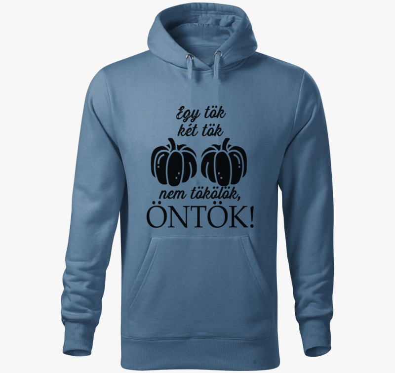 Tökös kapucnis pulóver — Farmerkék