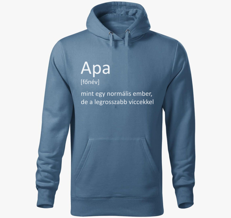 Apa szó jelentése kapucnis pulóver — Farmerkék