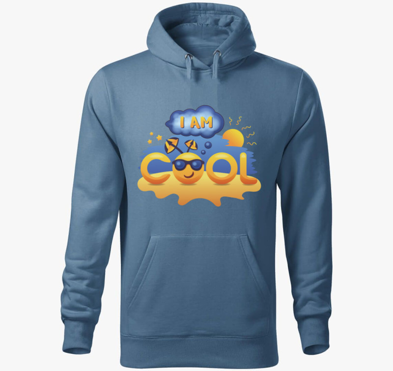 Cool kapucnis pulóver — Farmerkék
