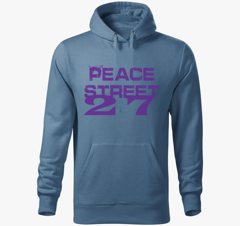Peace srteet kapucnis pulóver — Farmerkék