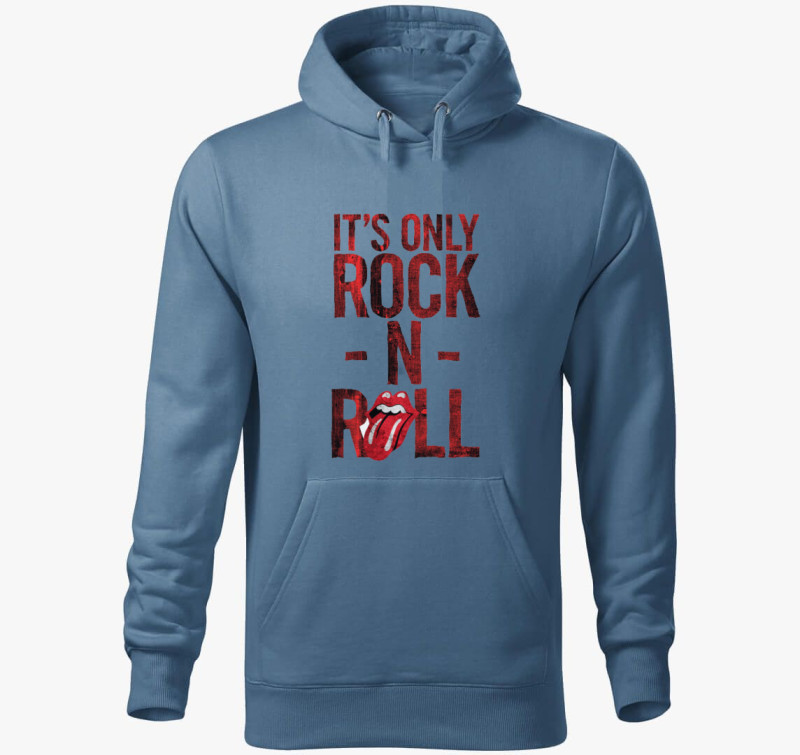 Rock and Roll kapucnis pulóver — Farmerkék
