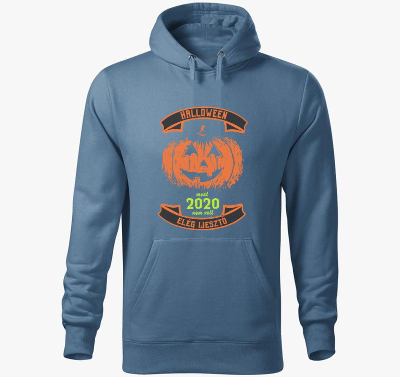 Vészjósló halloweeni tök kapucnis pulóver — Farmerkék