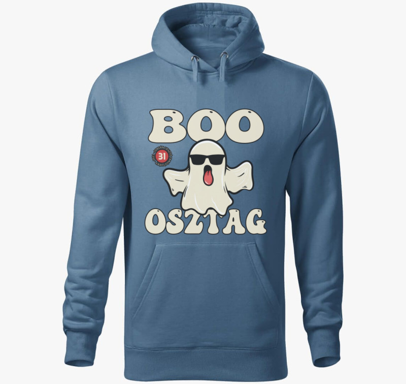 Boo osztag kapucnis pulóver — Farmerkék