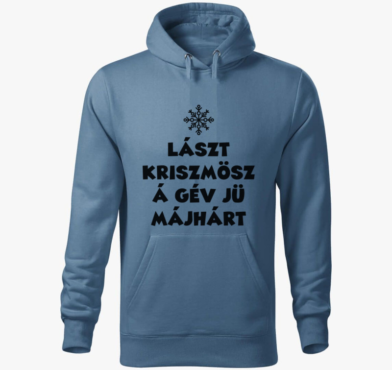 Lászt kriszmösz 2 kapucnis pulóver — Farmerkék