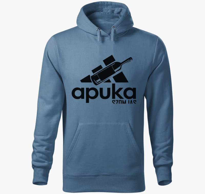 Apuka ivós márkás kapucnis pulóver — Farmerkék