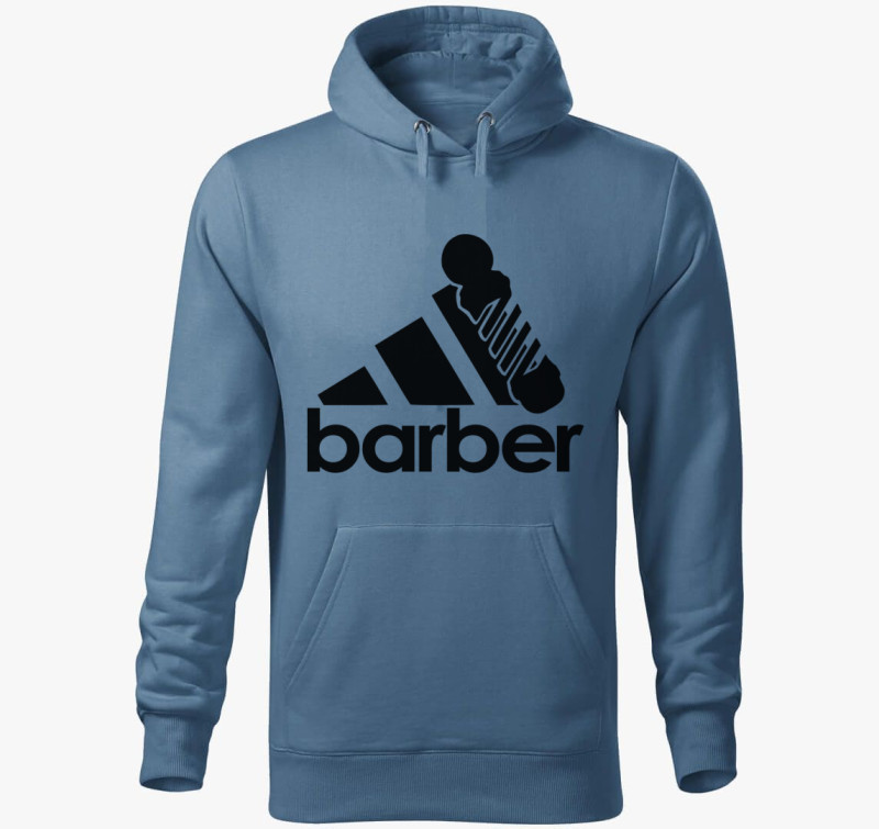 Barber márkás kapucnis pulóver — Farmerkék
