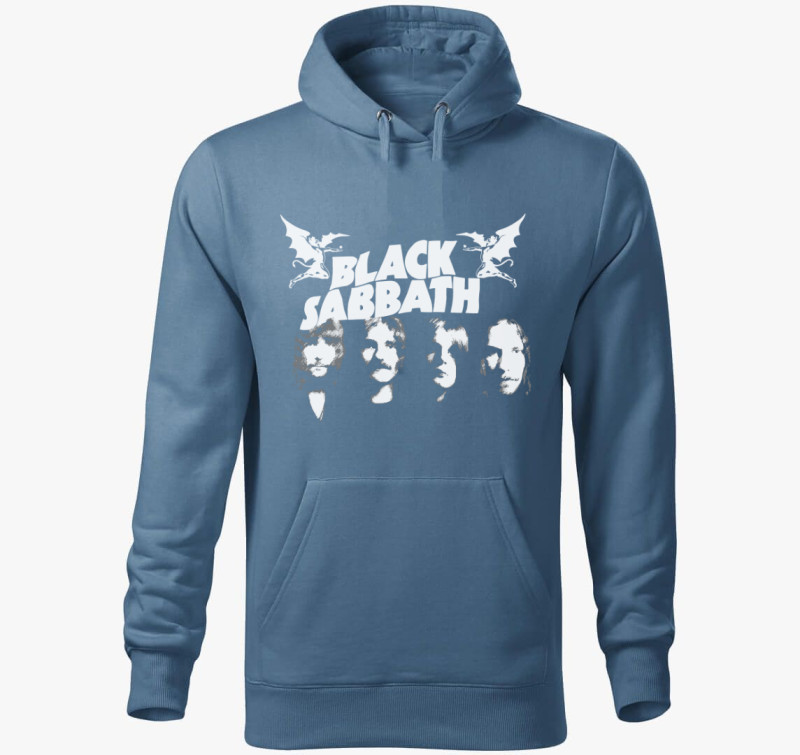 Black Sabbath tagok kapucnis pulóver — Farmerkék