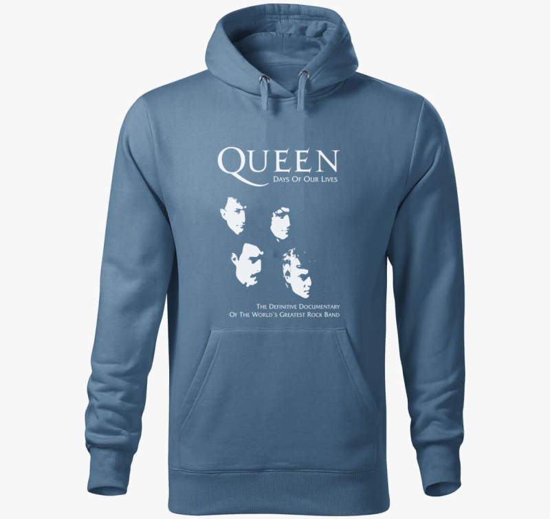 Queen  zenekar tagok kapucnis pulóver — Farmerkék