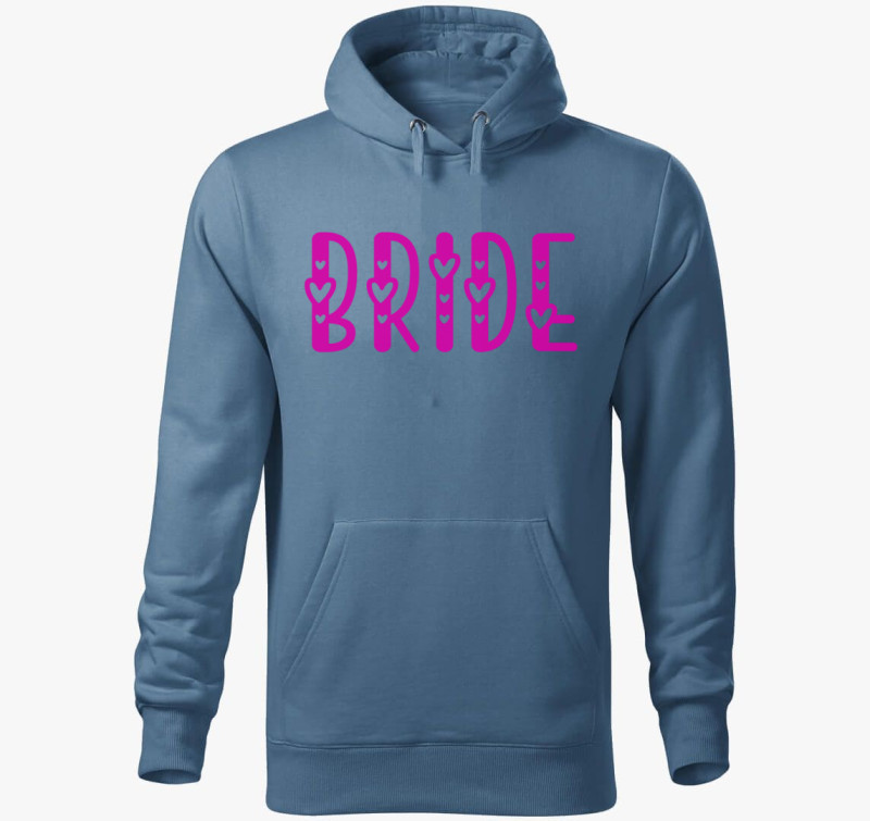 Bride pink kapucnis pulóver — Farmerkék