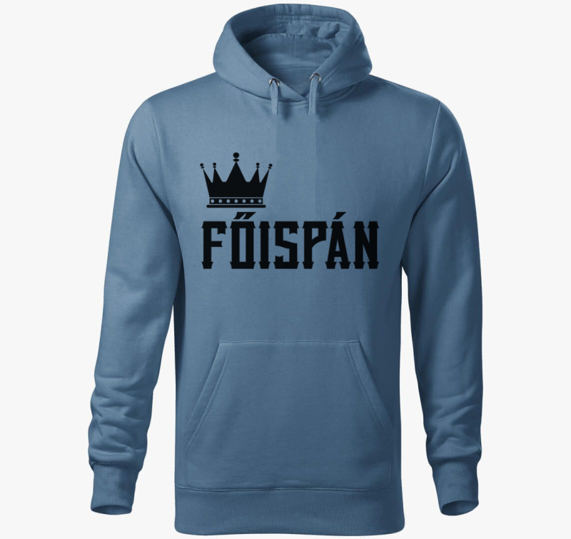 Főispán kapucnis pulóver — Farmerkék