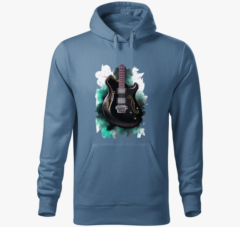 Wes Borland gitár kapucnis pulóver — Farmerkék