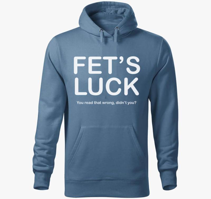 Fets luck kapucnis pulóver — Farmerkék