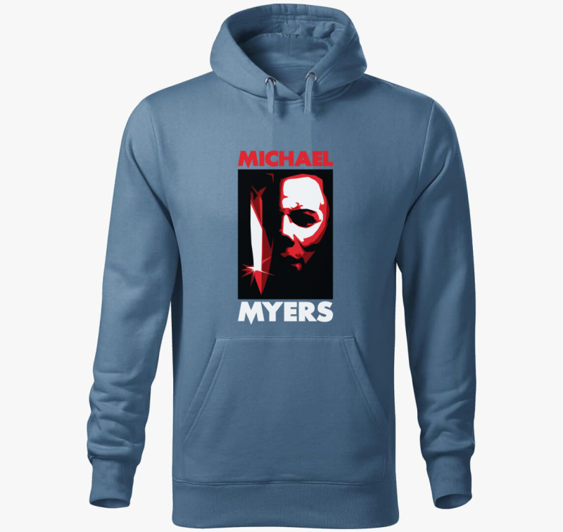 Halloween Michael Myers kapucnis pulóver — Farmerkék