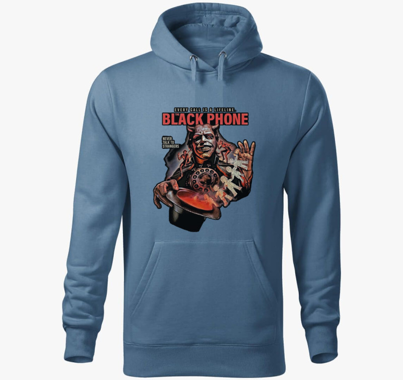 The Black Phone kapucnis pulóver — Farmerkék