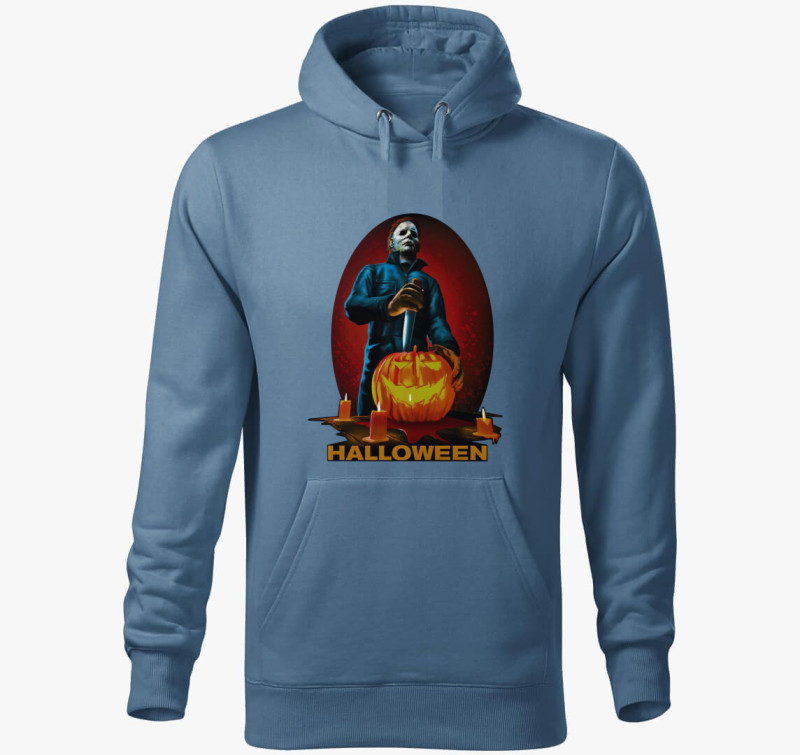 Michael Myers Halloween kapucnis pulóver — Farmerkék