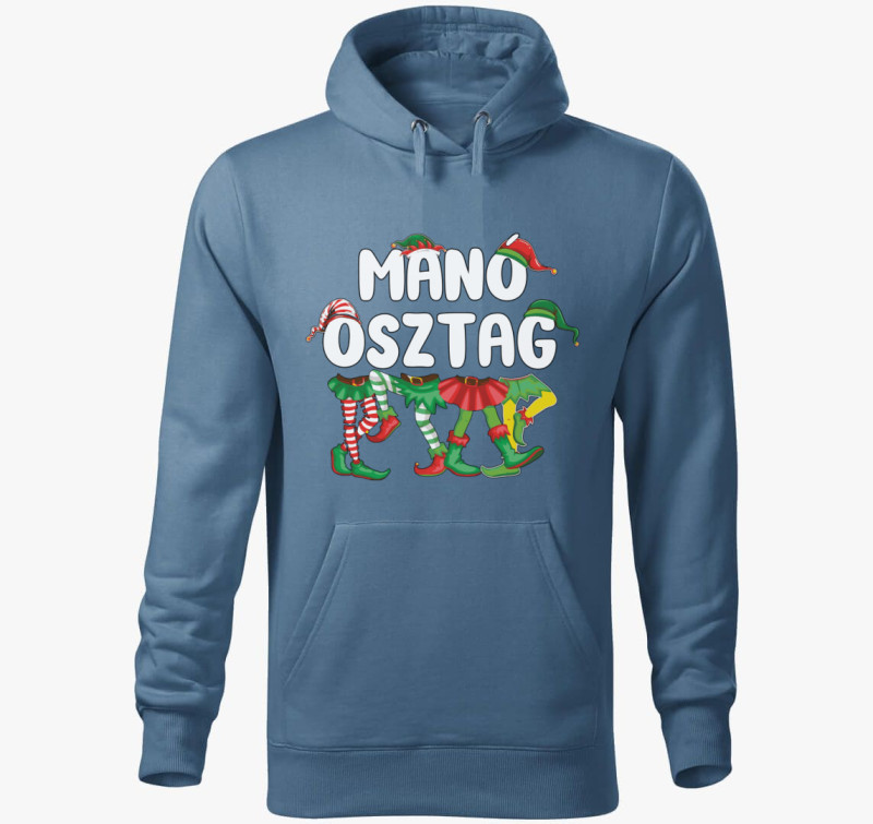 Manó osztag kapucnis pulóver — Farmerkék