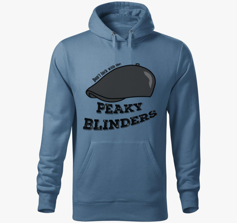 Peaky Blinders sapkás kapucnis pulóver — Farmerkék