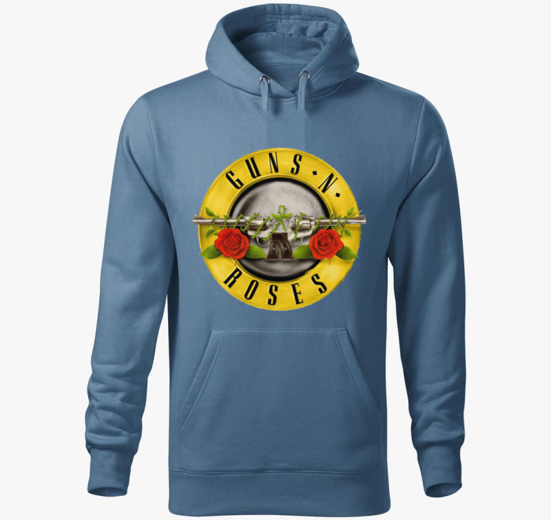 Guns N' Roses kapucnis pulóver — Farmerkék