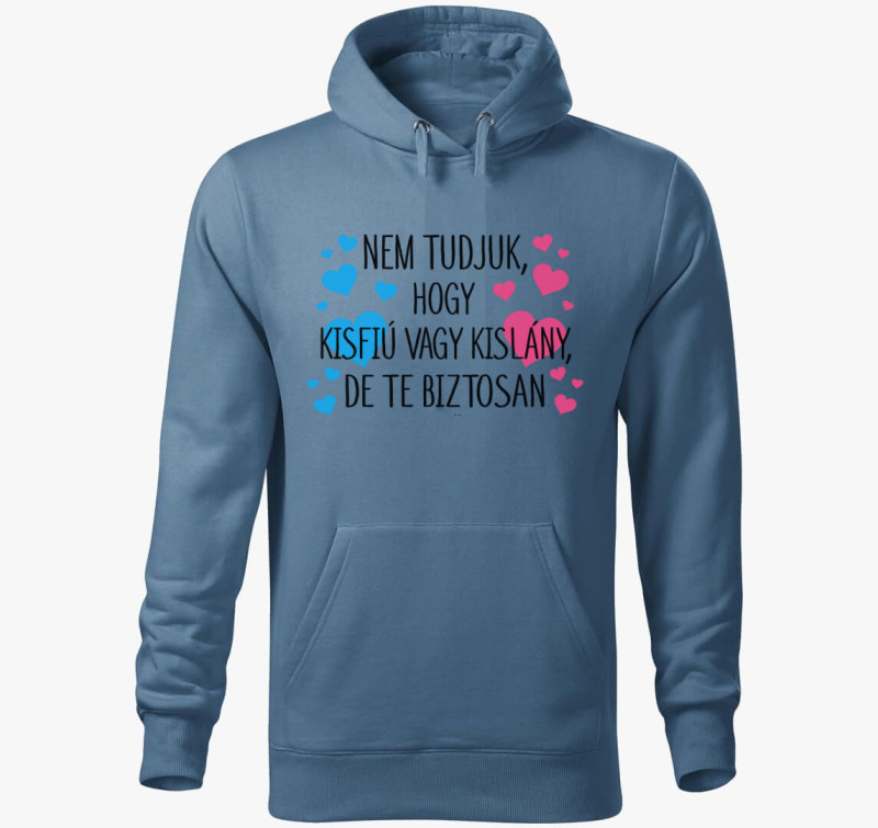 Nagyszülő leszel kapucnis pulóver — Farmerkék