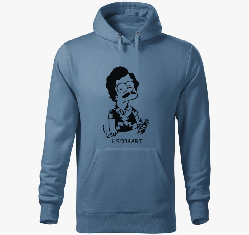 EscoBart Simpson kapucnis pulóver — Farmerkék