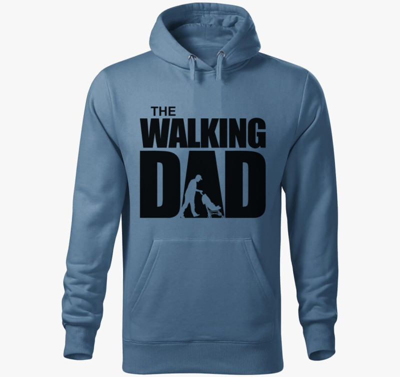 Walking DAD 3 kapucnis pulóver — Farmerkék