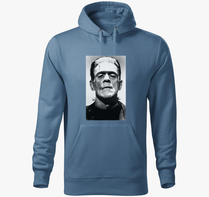 Frankenstein kapucnis pulóver — Farmerkék