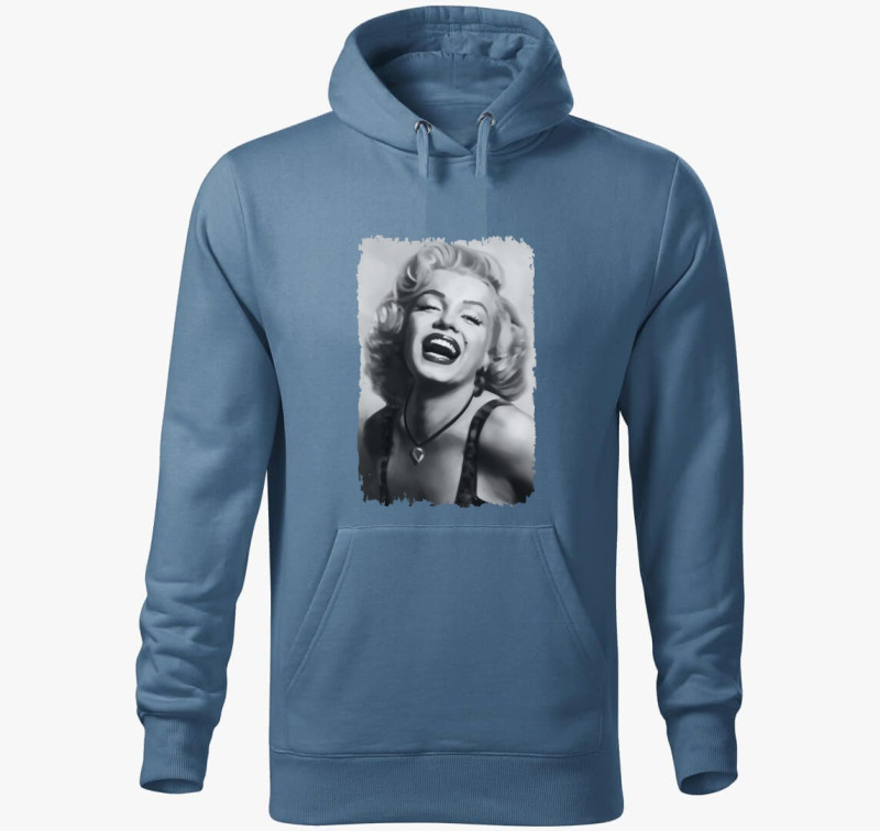 Marilyn Monroe kapucnis pulóver — Farmerkék