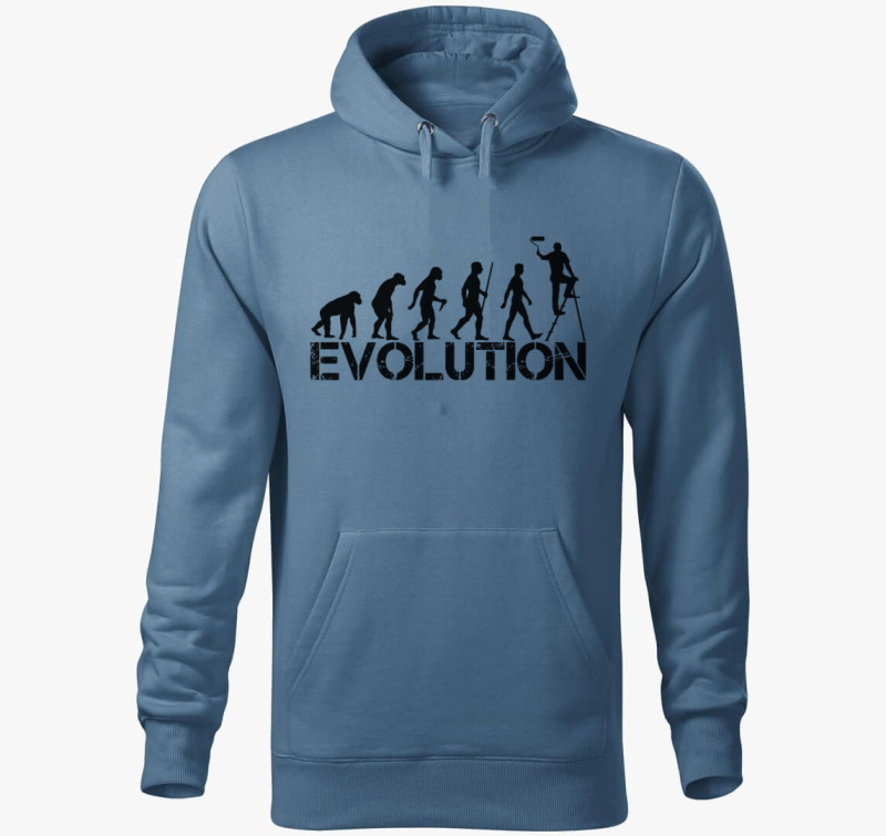 Festő Evolúció kapucnis pulóver — Farmerkék