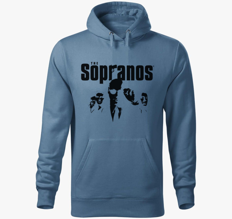 The Sopranos kapucnis pulóver — Farmerkék