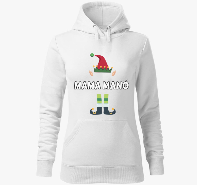 Mama manó 2 kapucnis pulóver — Fehér