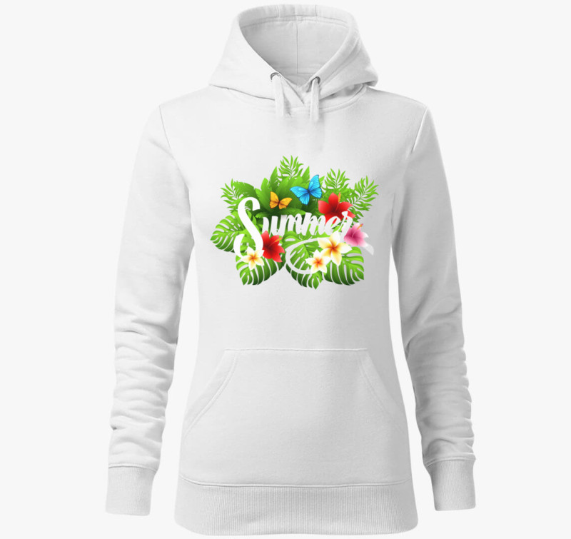 Summer kapucnis pulóver — Fehér