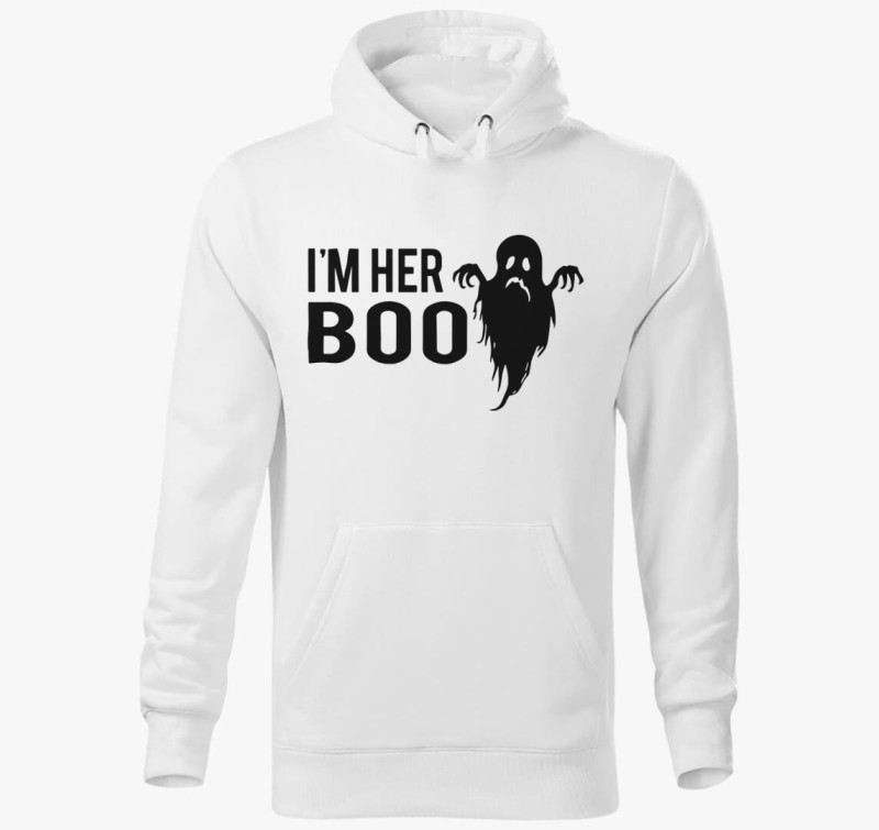 I'm her Boo kapucnis pulóver — Fehér