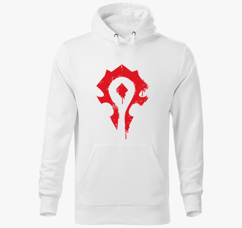 Warcraft Horde Symbol kapucnis pulóver — Fehér