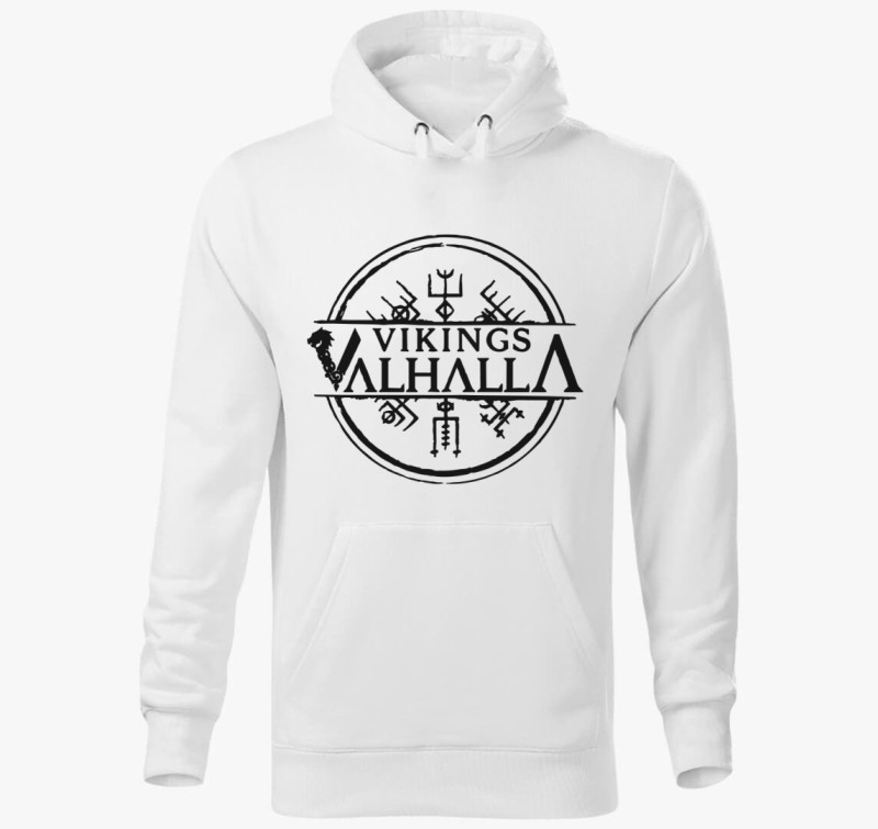Vikings valhalla kapucnis pulóver — Fehér