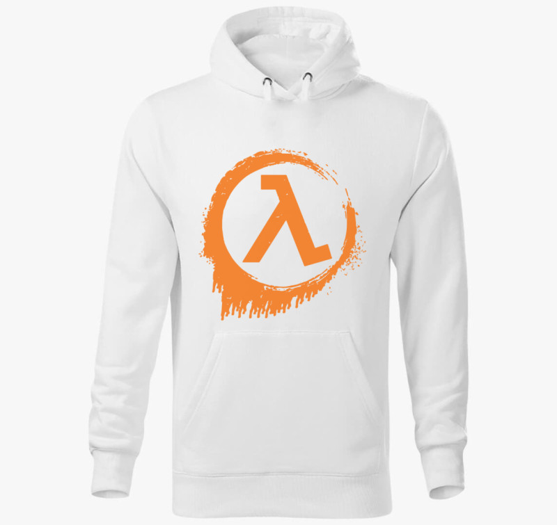 Half Life logo kapucnis pulóver — Fehér