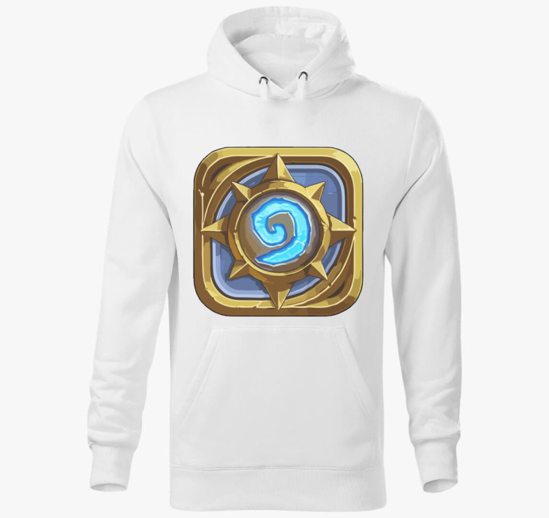 Hearthstone ikon kapucnis pulóver — Fehér
