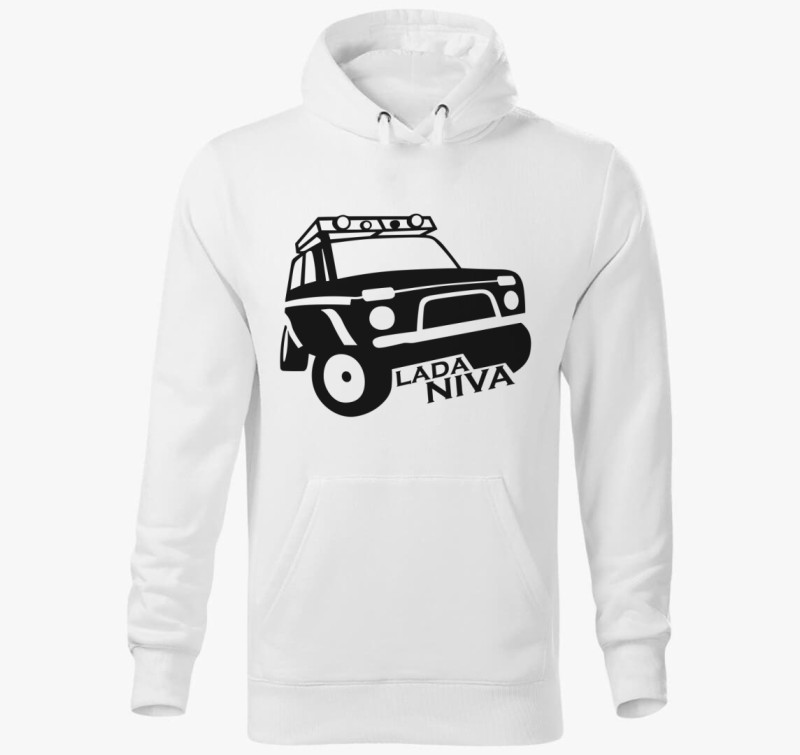 Lada Niva kapucnis pulóver — Fehér