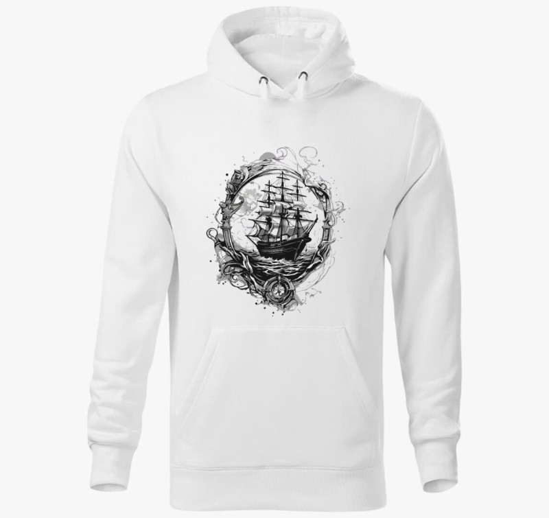 Ship Art kapucnis pulóver — Fehér