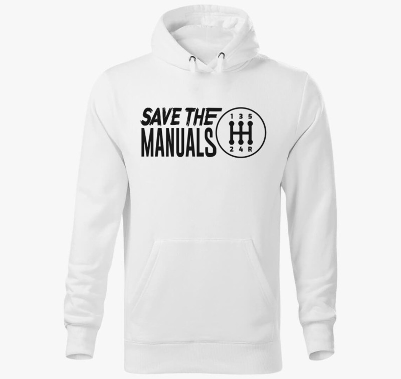Save the manuals kapucnis pulóver — Fehér