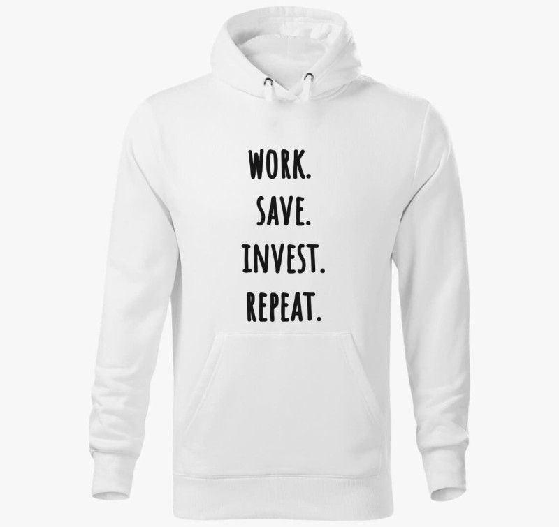 Work save kapucnis pulóver — Fehér