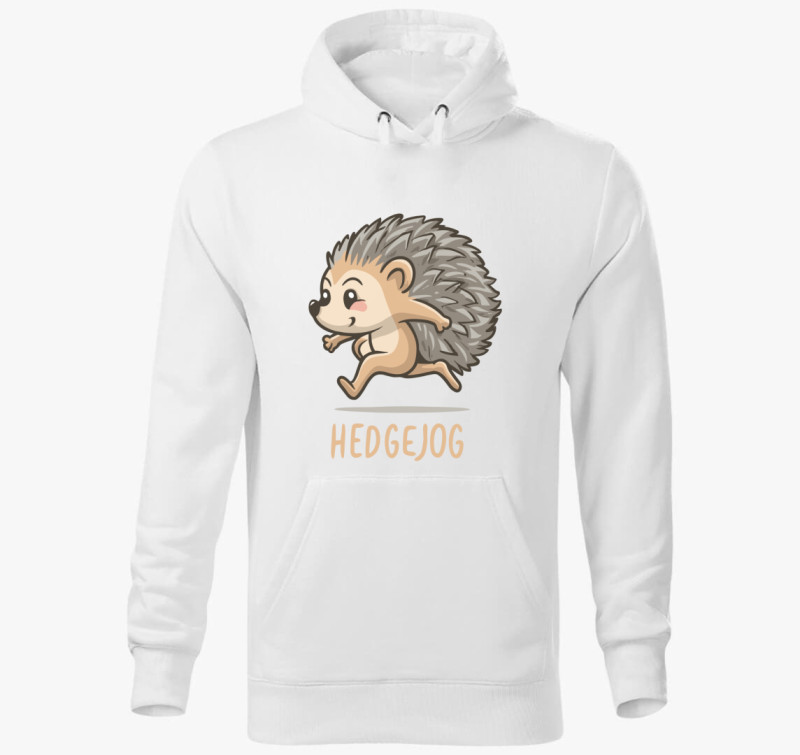 Hedgejog kapucnis pulóver — Fehér