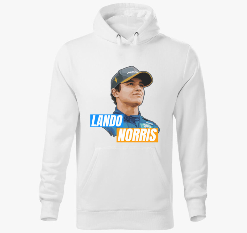 Lando Norris Forma 1 kapucnis pulóver — Fehér