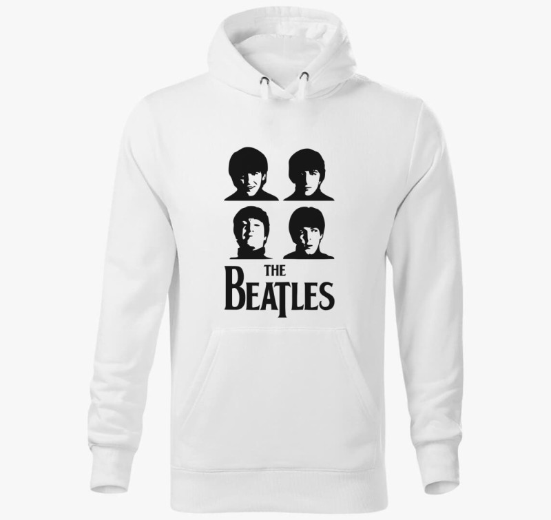 Beatles portrék kapucnis pulóver — Fehér