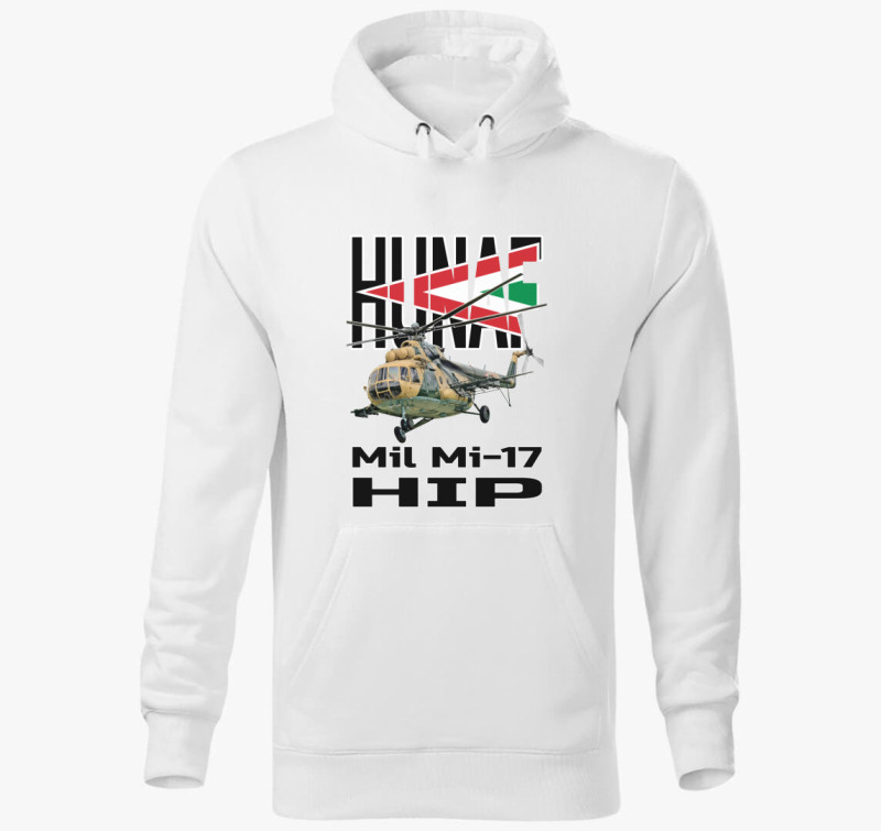 HungarianAirForce Mi-17 kapucnis pulóver — Fehér