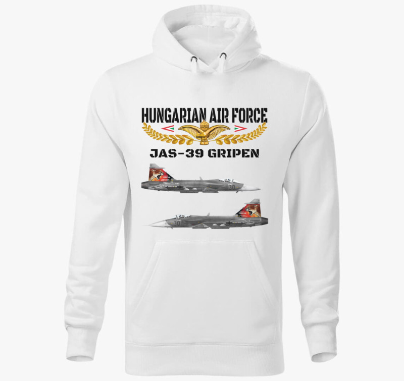 Aranysas JAS-39 4 kapucnis pulóver — Fehér