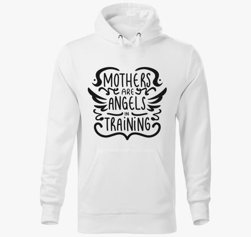 Mothers Angels kapucnis pulóver — Fehér