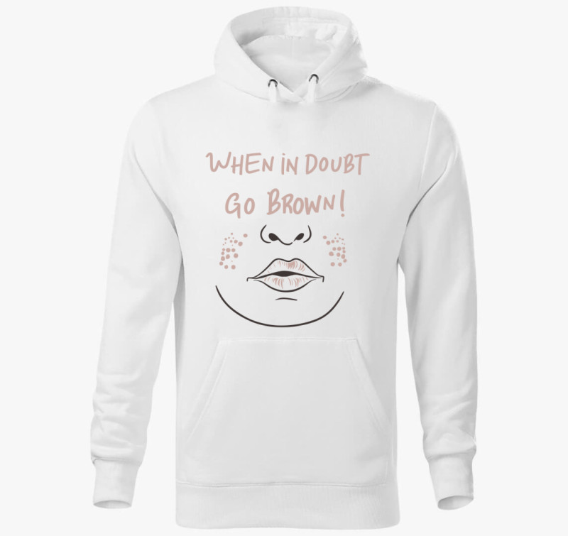 Go Brown kapucnis pulóver — Fehér