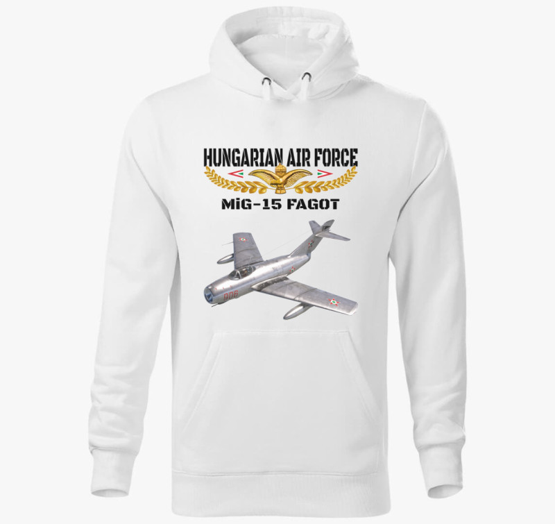 Aranysas MiG-15 2 kapucnis pulóver — Fehér